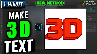 How to make 3d text in photoshop 2024 [upl. by Rozek]