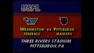 52784 USFL Washington Federals at Pittsburgh Maulers [upl. by Elinad]