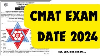 CMAT exam date notice 2024 [upl. by Ytisahcal776]