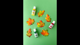 HandPainted Fall Leaves Featuring Satin Ice Edible Paint [upl. by Otrepur]