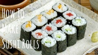 How To Make Sushi Rolls Hosomaki Recipe 細巻きの作り方 （レシピ） [upl. by Corrianne379]