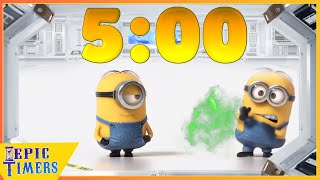 5 minute minions timer with music and farts [upl. by Philemol]