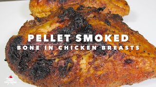 Pellet Smoked Bone In Chicken Breasts [upl. by Fanchan265]