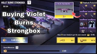 Buying VIOLET BURNS STRONGBOX in COD Mobile [upl. by Yelreveb155]