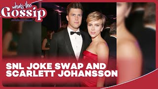 SNL Recap Colin Jost Reads Joke About Scarlett Johanssons Body I Whats The Gossip [upl. by Nottarts61]