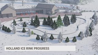 Checking in on the Holland ice rink progress [upl. by Nollahs37]