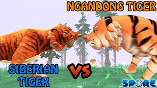 Siberian Tiger vs Ngandong Tiger  Modern vs Prehistoric S2E9  SPORE [upl. by Merv626]