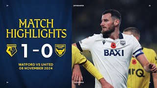 Oxford United Narrowly Lose Out To Watford FC  Championship Highlights [upl. by Rubin]