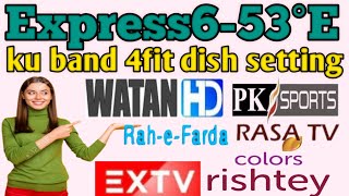 express am653°E ku band dish setting watan hd new frequencyexpress am6 satellite channel list [upl. by Nollat]