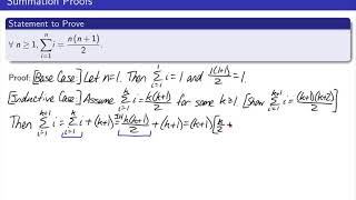 Discrete Math  Summation Proofs [upl. by Ballman]