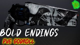 The Best PVE GodRoll For quotBOLD Endings Pattern Stasis Hand Cannon In Destiny 2 The Final Shape [upl. by Liagaba]