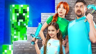 ¡Fui adoptado por una familia de Minecraft ¡Trucos para padres [upl. by Sherlocke]