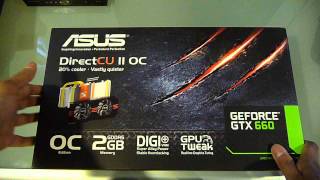 ASUS GeForce GTX 660 DirectCU II OC Edition Unboxing and Review [upl. by Haroved]