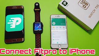 How To Connect Fitpro app To T55 Smartwatch in Iphone  T55 smartwatch fitpro app install in iphone [upl. by Ajram692]