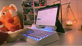 Sólo yo y mi ruidoso pero adorable teclado 💗😅 ASMR estudiando inglés 🇺🇸 [upl. by Eduj]