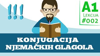 Konjugacija glagola u njemačkom jezik 1 dio  Lekcija 2 A1L2 Njemačka gramatika A1 [upl. by Anirbys]