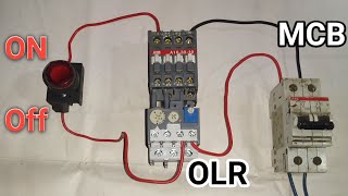 control wiring of inching motor starter3 phase motor starter kaise banaye Electric Guru [upl. by Sadoc]