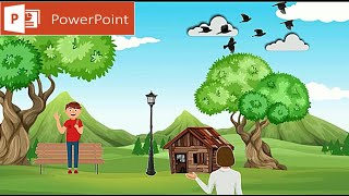 How To Create Cartoon Animation Video On PowerPoint  PowerPoint Tutorial [upl. by Nanfa407]