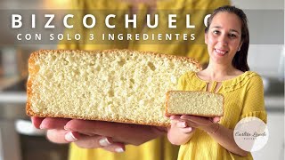 BIZCOCHUELO  SOLO 3 INGREDIENTES  FÁCIL  TIPS Y SECRETOS [upl. by Gnourt]