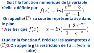 FONCTION EXPONENTIELLE ET LOGARITHME EXTRAIT DE SUJET TYPE BAC [upl. by Niko507]