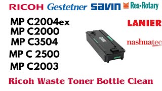 Ricoh How to clear waste toner box waste toner bottle is full how to clean wastage toner box [upl. by Randal]