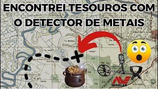 ENCONTREI ESSE LOCAL COM O ANTIGO MAPA DO EXÉRCITO detectorismo [upl. by Wun854]