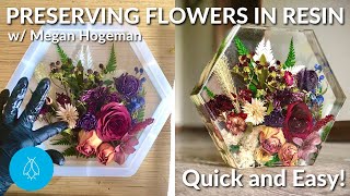 Preserving Flowers In Epoxy Resin  Easy DIY Guide [upl. by Nylyrehc]