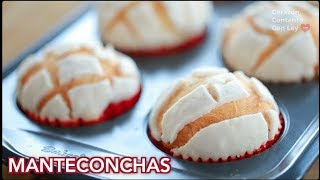 RECETA DE MANTECONCHAS  CÓMO HACER CONCHAS EN CAPACILLOS [upl. by Tonl883]