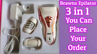 Brawns Epilator Latest 3 in 1 Beauty Kit Review  How To Use Epilator  Best Hair Remover  Threader [upl. by Yusem]