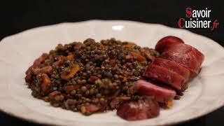 Recette facile des lentilles aux saucisses de Morteau [upl. by Sil]