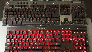 Logitech G815  Corsair K70 Comparison and Sound Test [upl. by Eladnyl]