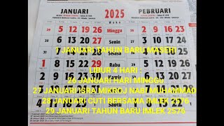 KALENDER 2025 LENGKAP KETERANGAN HARI LIBUR DIJAMIN PUAS [upl. by Shevlo]