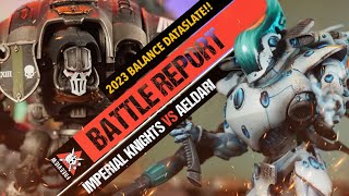 BALANCE UPDATE Aeldari vs Imperial Knights  Warhammer 40K Battle Report [upl. by Ainoda]