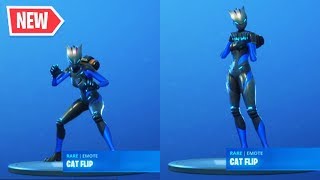 NEW LYNX quotCAT FLIPquot EMOTE on ALL SKINS Fortnite Season 7 Lynx Challenges Reward Showcases [upl. by Akela]