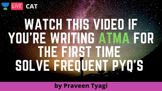 How to prepare for ATMA Exam 2021  Solve frequent Previous Year Questions  ATMA Exam Preparation [upl. by Smada]