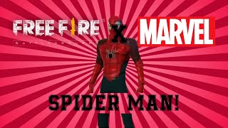 Spider Man In Free Fire  Free Fire x Marvel  New P90 Skin  By Squad X [upl. by Ronni263]