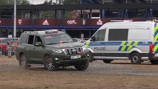 Prague Czech State Police Cars SUVs amp Van  Red amp Blue Lights amp Siren Presentation CZ  62023 [upl. by Goulette]