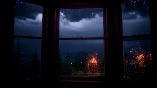 Rainy Night In A Lookout Tower  Sleep Fast  Relaxing Rain  3 Hours [upl. by Wilma750]