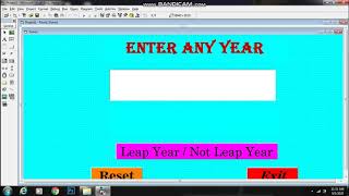 Visual Basic 25th Class Leap Year amp Not Leap Year [upl. by Odnavres]