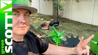 Aerating Lawn Prior To Seeding amp Fertilizing Part 2 [upl. by Dunston151]