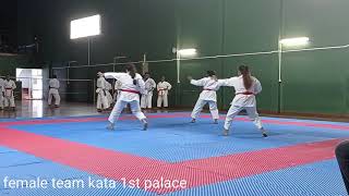 Sri lanka Sports Festival Karate Championship Gampaha District Female Team Kata 1st Palace 2020 [upl. by Adnouqal]