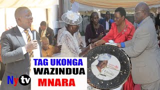 TAG UKONGA WAZINDUA MNARA WA KANISA SIKU YA TUKIO LA JUBILEE YA MIAKA 80 YA MAMA ELIESHI KIMARO [upl. by Okihsoy643]