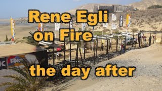 Fuerteventura Windsurf Center Rene Egli Tag 1 nach dem Feuer [upl. by Akeit]