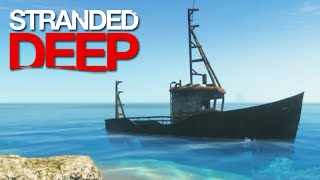 STRANDED DEEP Alpha Gameplay  EMBARCAÇÕES e ENCONTREI o WILSON [upl. by Noiz]