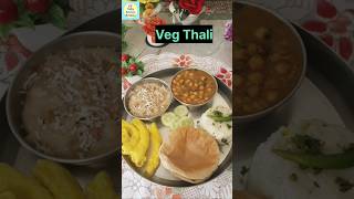 Vijayadashmi Special Thali  Chole Poori Halwa Thali shorts shortsfeed viral reels trending [upl. by Pubilis574]