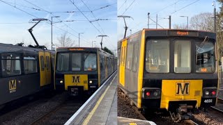 Tyne and Wear Metro Trains at Callerton Parkway [upl. by Nickie396]