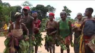 Mbute Pygmies Tribal Dance [upl. by Nylsirk]