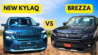 Skoda Kylaq vs brezza  Detailed Comparision  skoda kylaq 2024 vs brezza 2024 [upl. by Navnod]