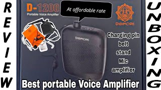 Best portable voice amplifier  teaching￼ Mic🎤 Digimore D1200  unboxing  review  Belt free  ￼￼ [upl. by Lattonia]