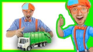 Garbage Truck with Blippi Toys  Educational Toy Videos for Children [upl. by Salman]